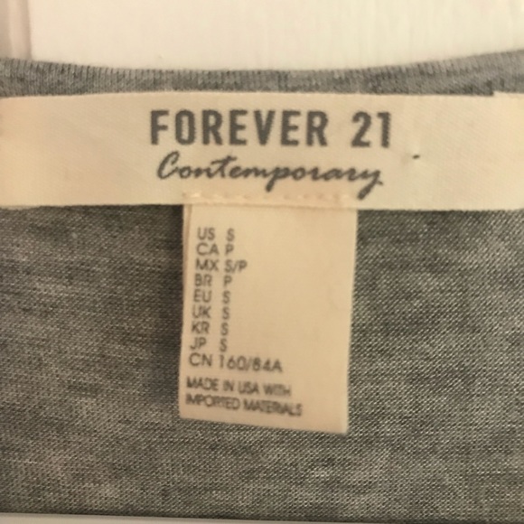 NWT Contemporary Grey T-Shirt Dress Forever21 Sz S - Picture 4 of 4